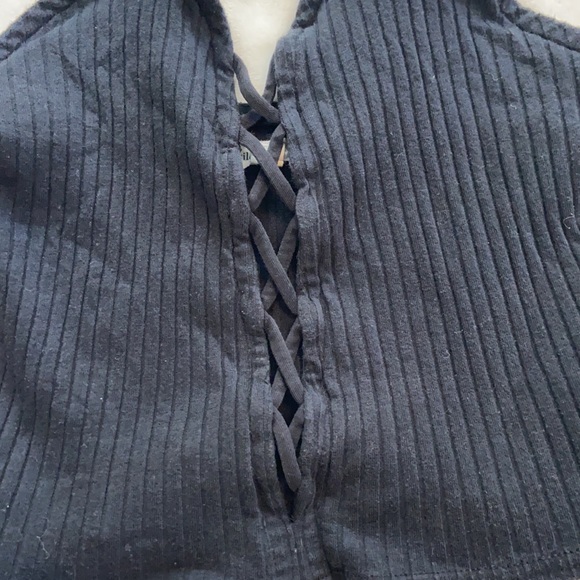 Silence + Noise black top with criss cross front - Picture 2 of 4